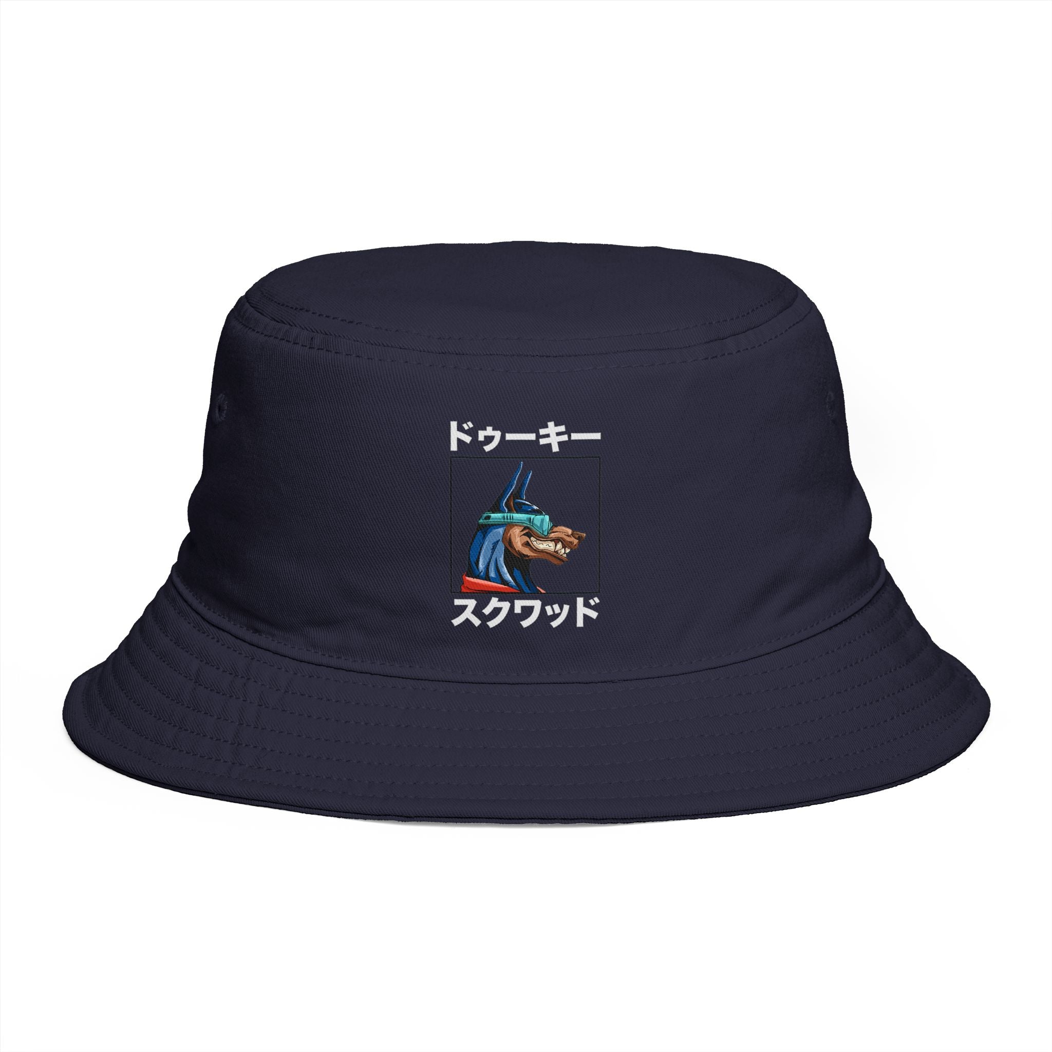 Dooky Squad manga design bucket hat with Katta Kanna text