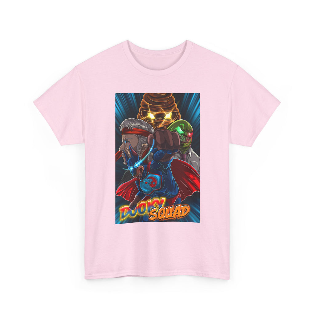 Gloom Squad retro sci-fi graphic tee, vintage comic superhero poster style