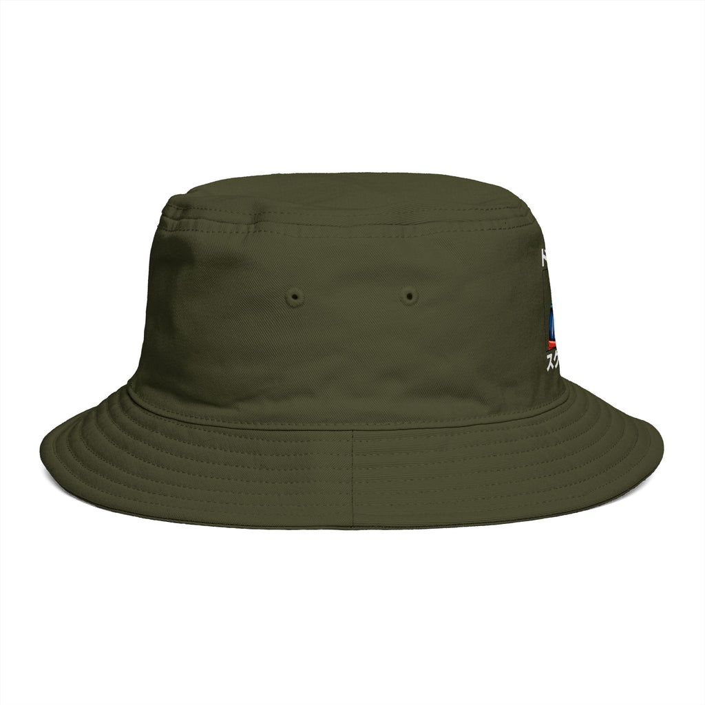 Dooky Squad manga design bucket hat with Katta Kanna text