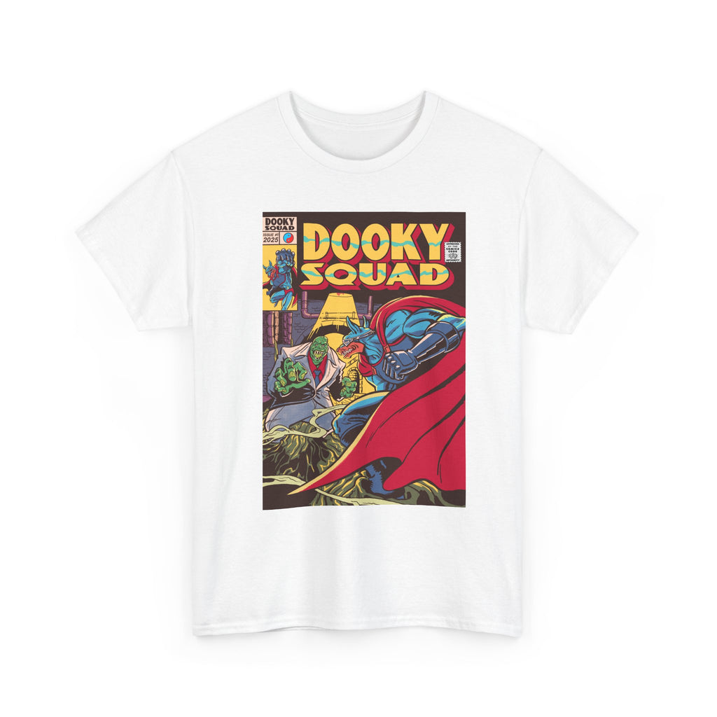 Dooky Squad Issue #1 retro comic cover tee, superhero graphic