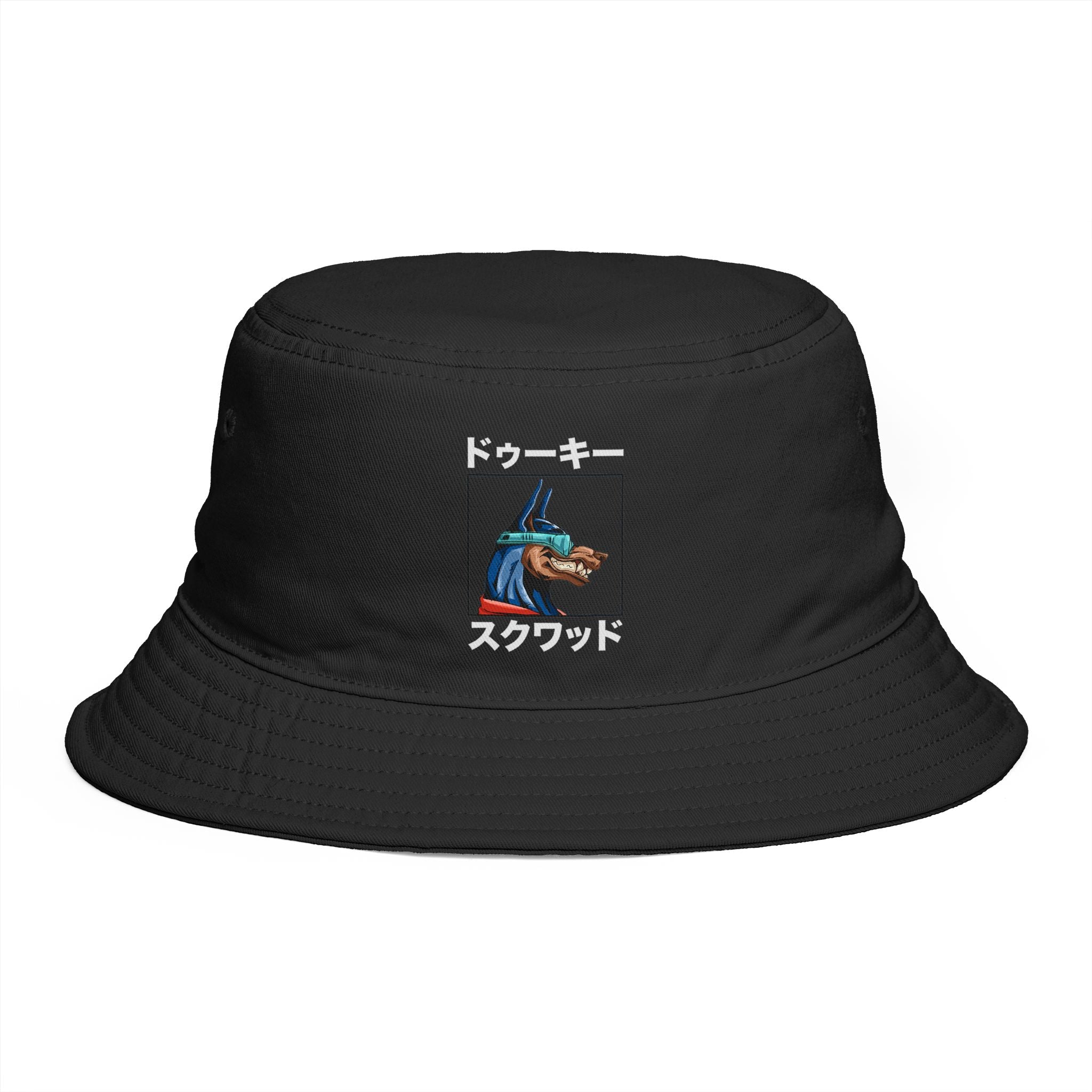 Dooky Squad manga design bucket hat with Katta Kanna text