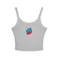 Women's Spaghetti Strap Tank Top — Red & Blue Yin Yang Fox Graphic Tank