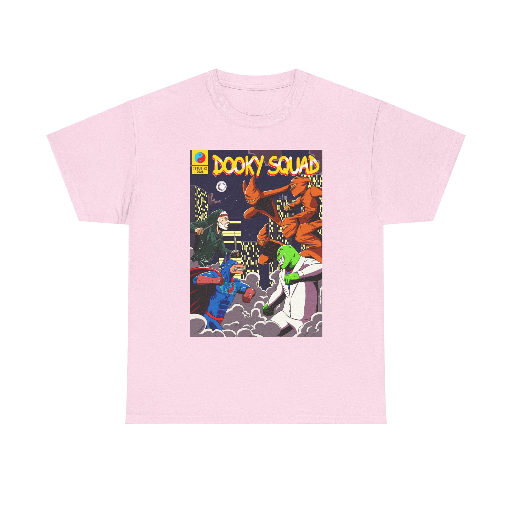Dooky Squad Issue #2 comic cover tee, cartoon monster battle graphic