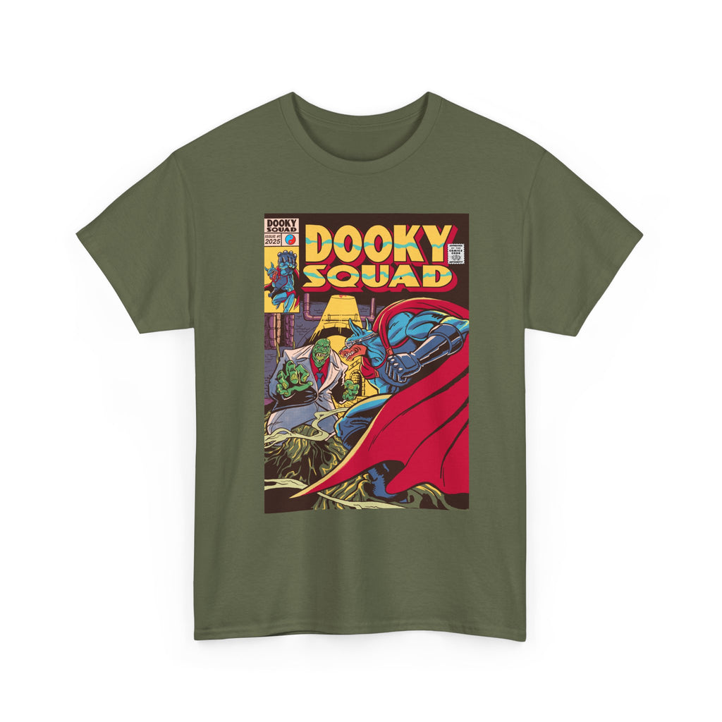 Dooky Squad Issue #1 retro comic cover tee, superhero graphic