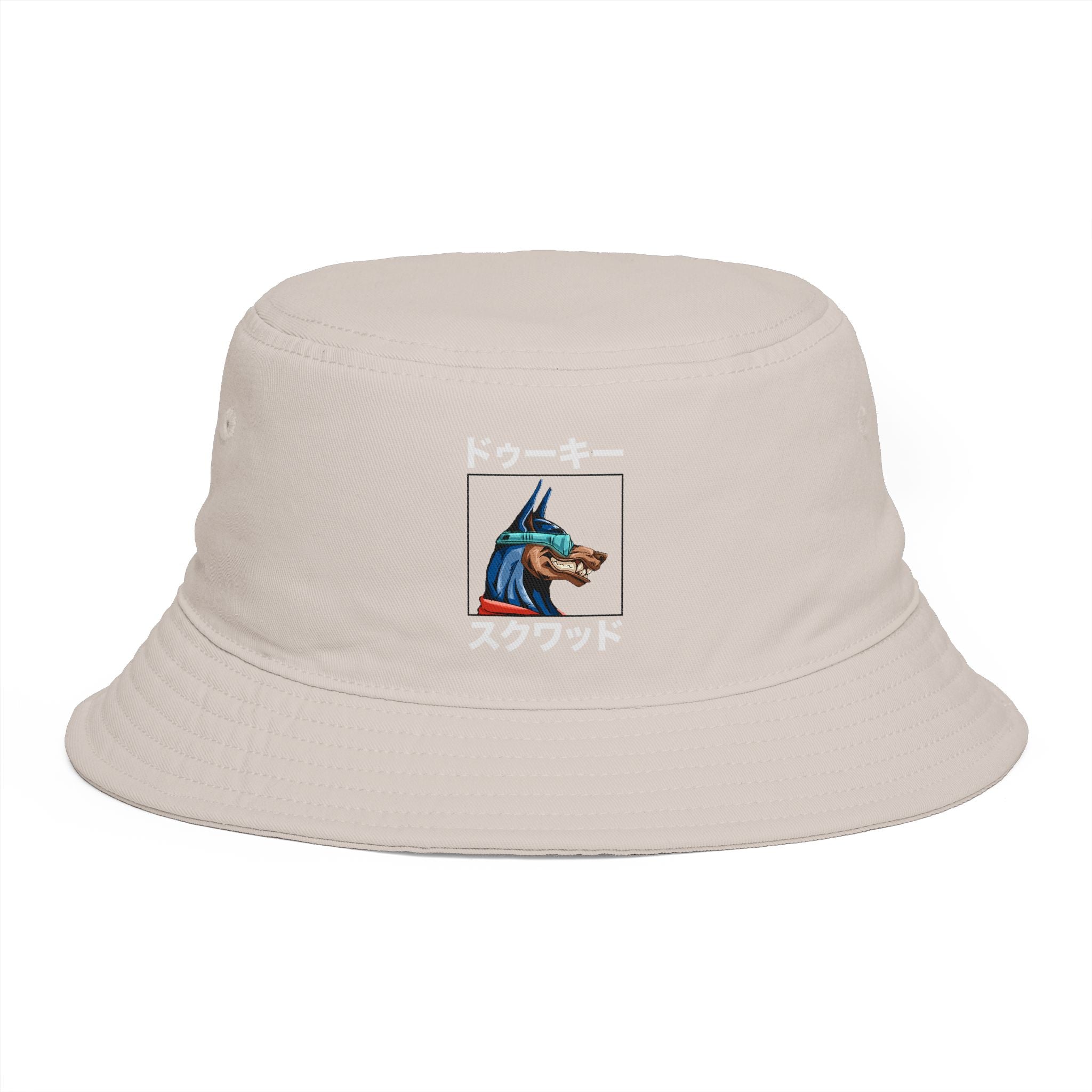 Dooky Squad manga design bucket hat with Katta Kanna text