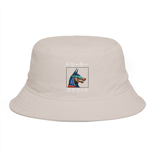 Dooky Squad manga design bucket hat with Katta Kanna text
