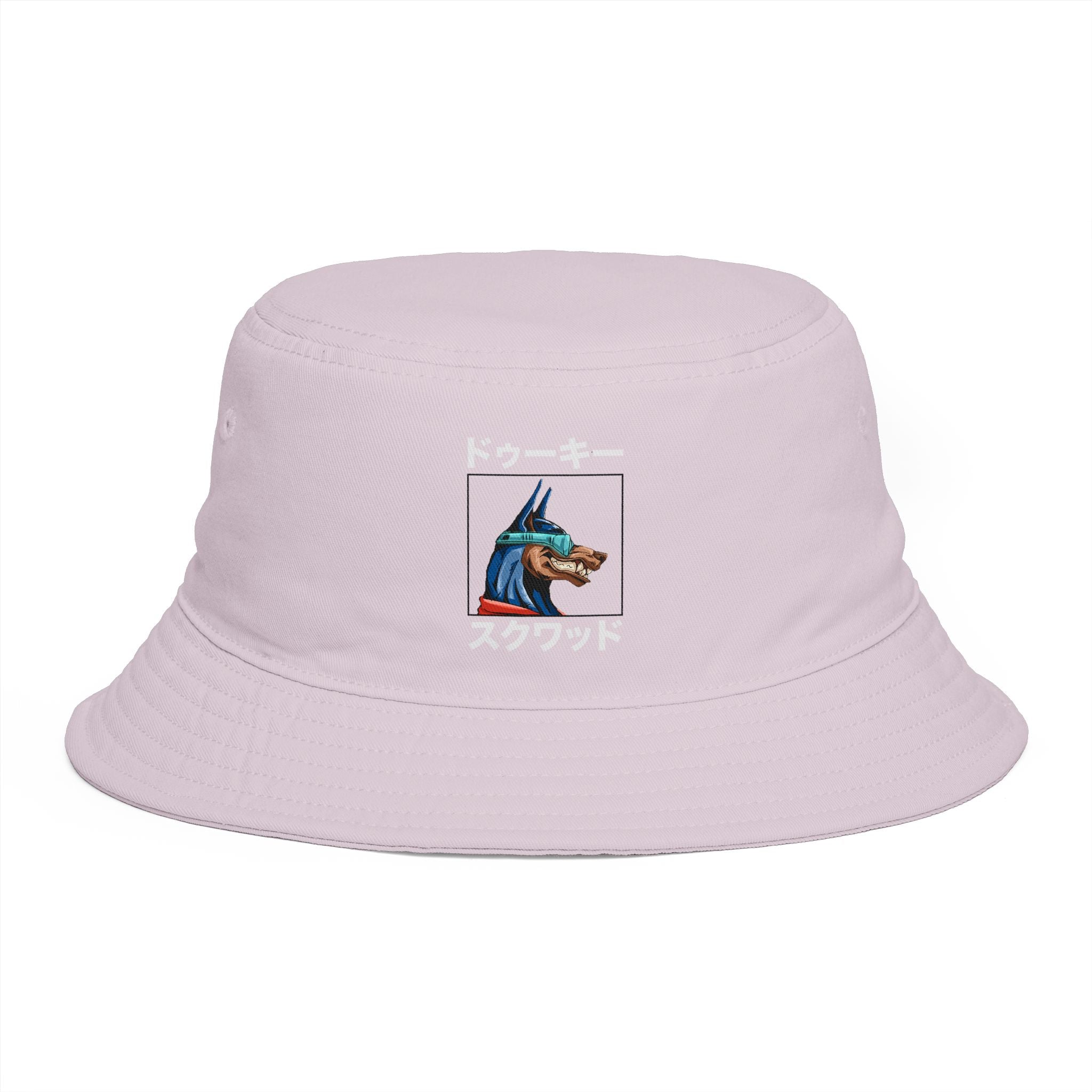 Dooky Squad manga design bucket hat with Katta Kanna text