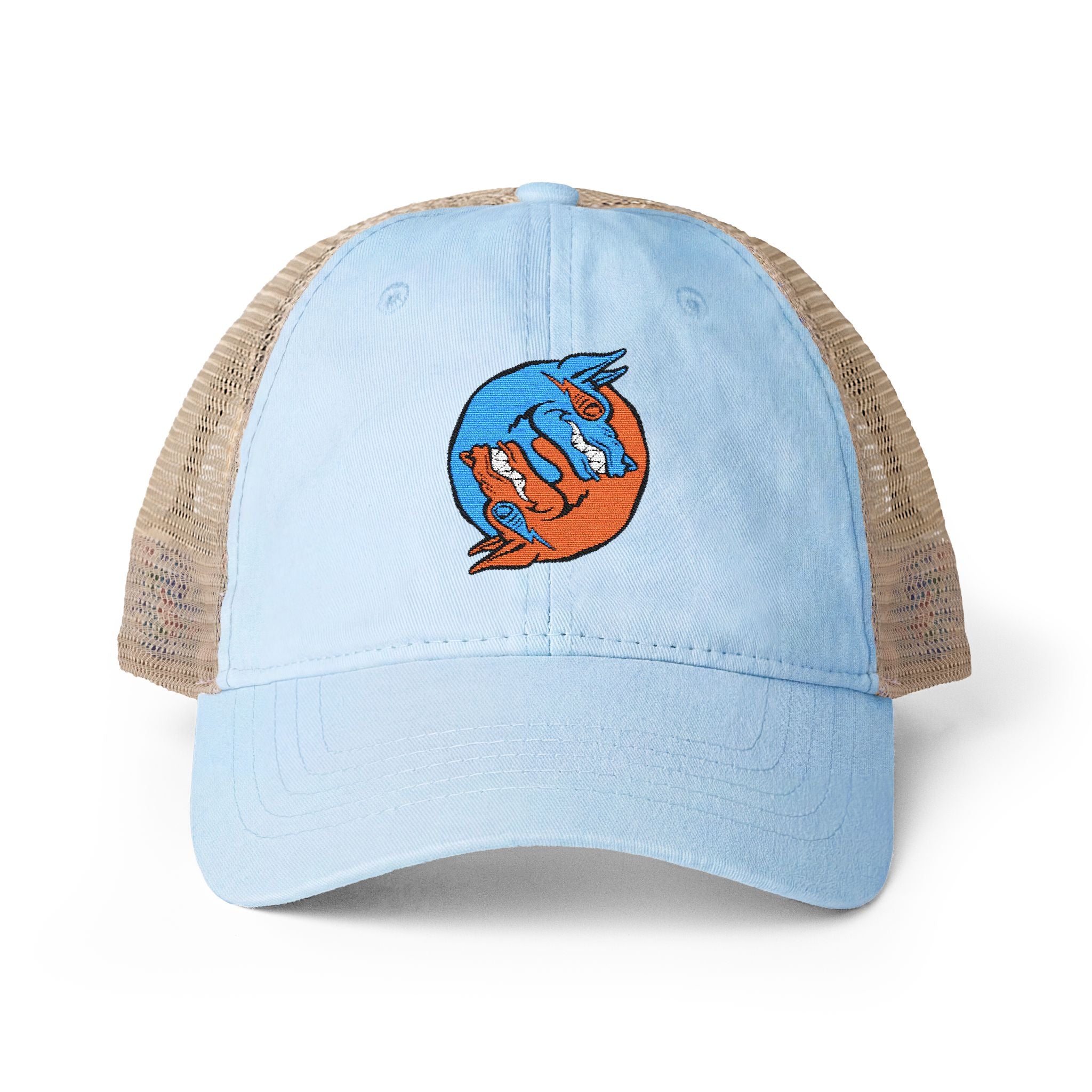 Dooky Squad yin yang women's washed mesh-back trucker cap