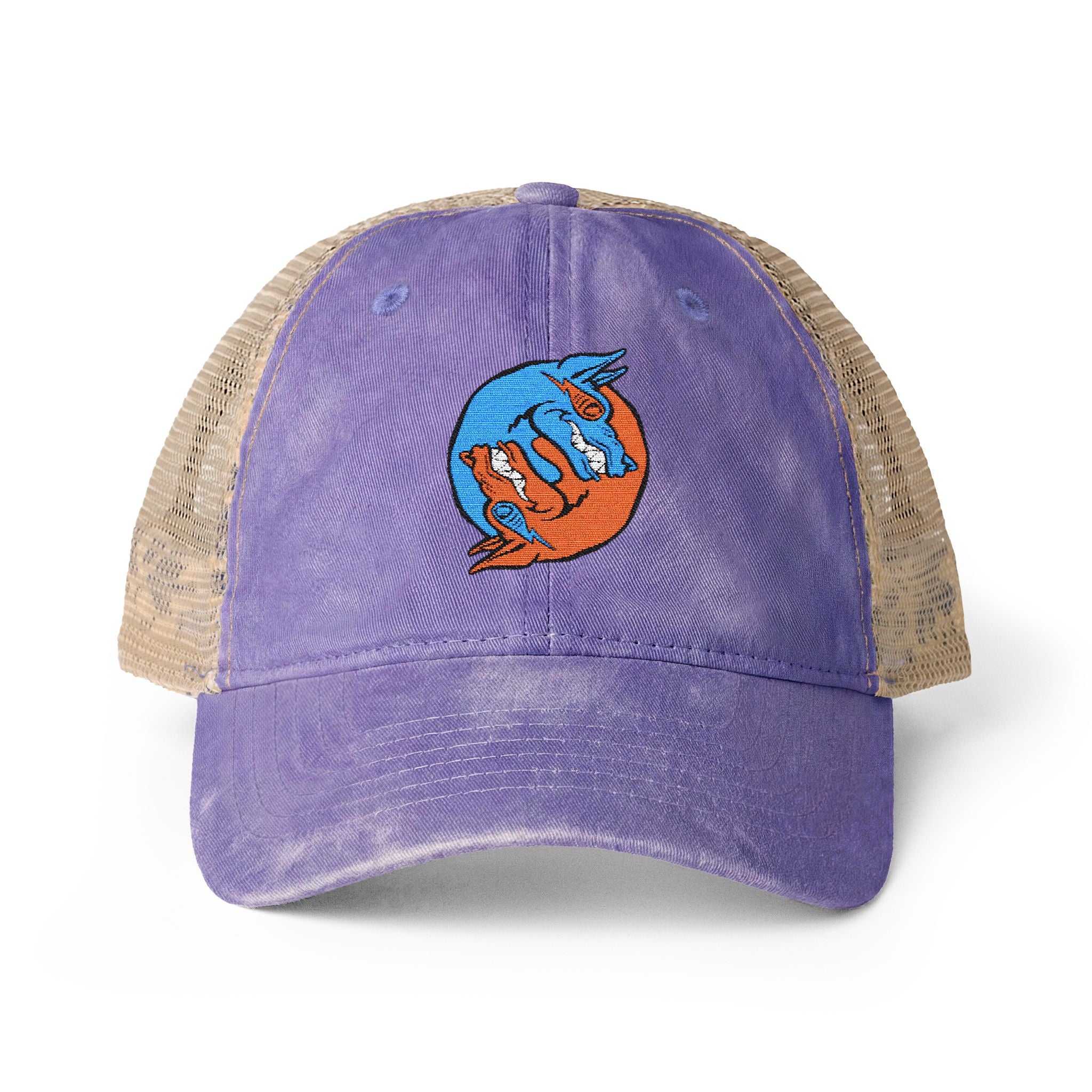 Dooky Squad yin yang women's washed mesh-back trucker cap