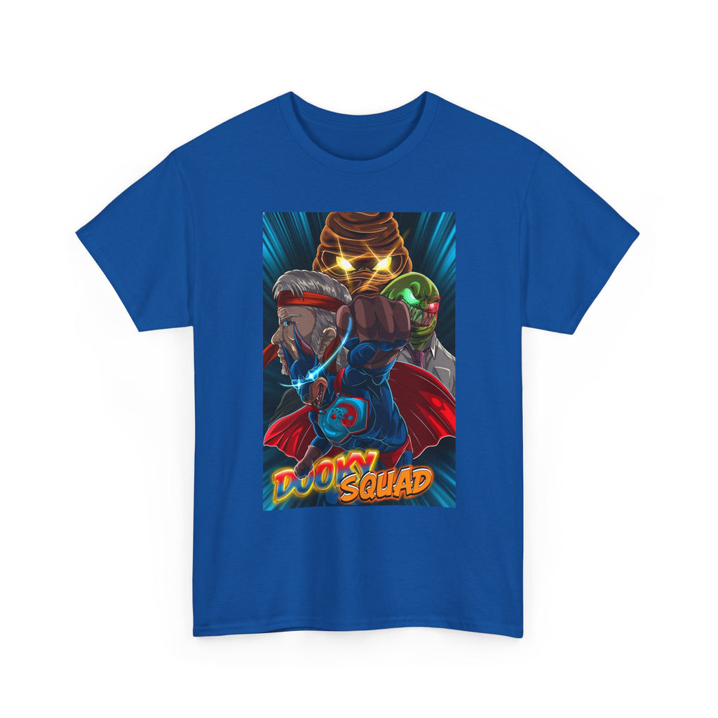Gloom Squad retro sci-fi graphic tee, vintage comic superhero poster style