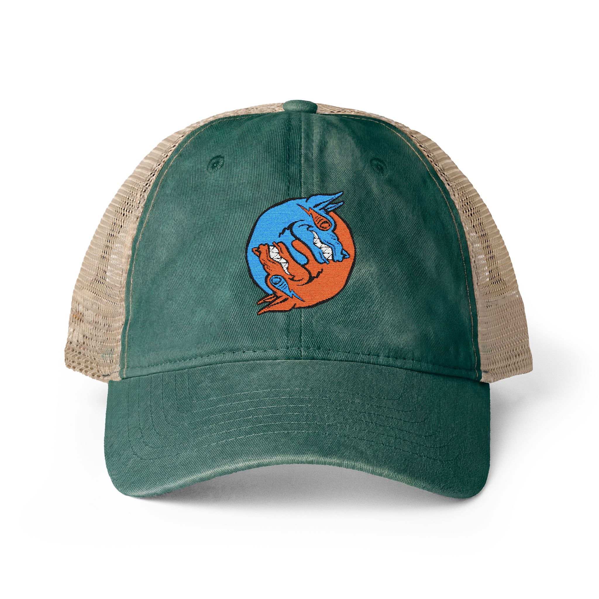 Dooky Squad yin yang women's washed mesh-back trucker cap