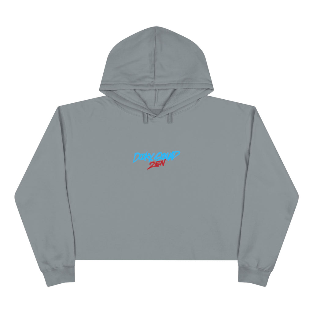 Crop Hoodie — Doberman Anime Graphic Cropped Hoodie with Japanese Text