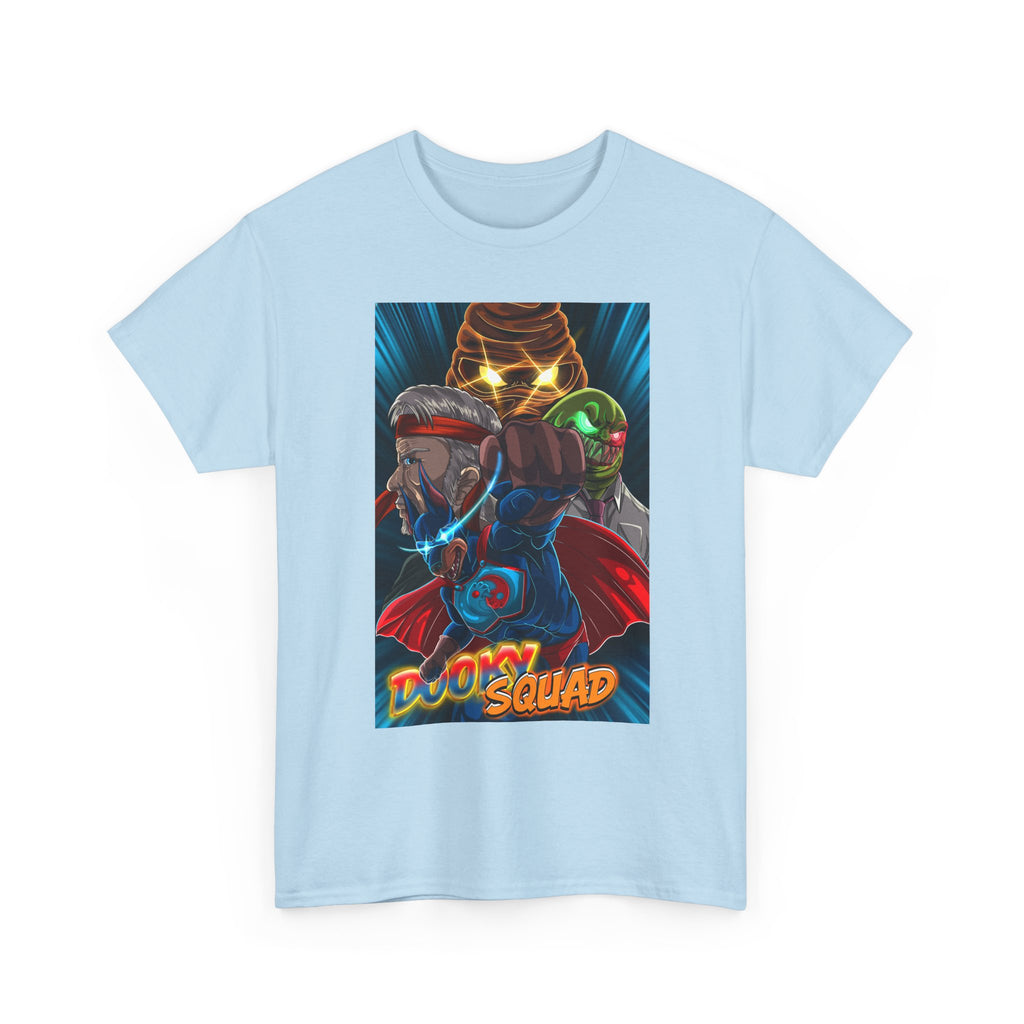 Gloom Squad retro sci-fi graphic tee, vintage comic superhero poster style