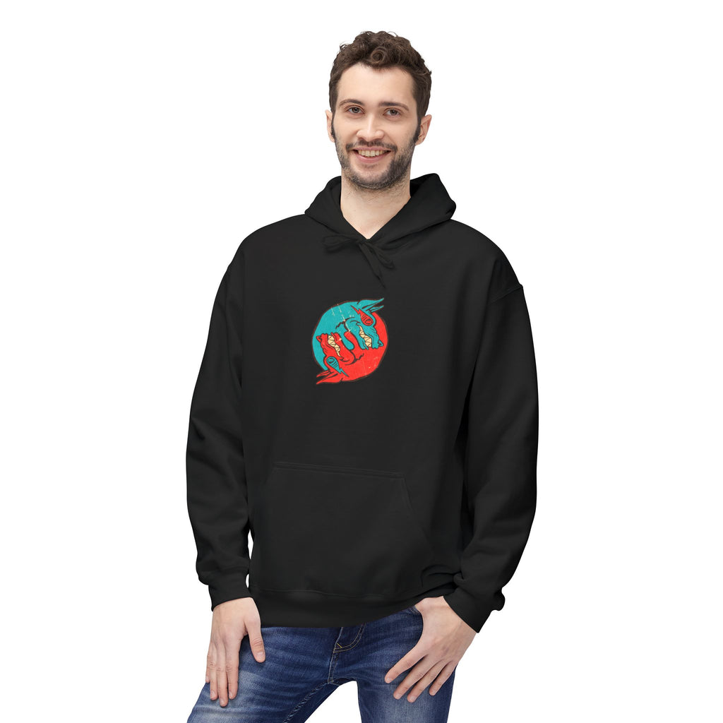 Dooky Squad comic cover hoodie with superhero graphic back print