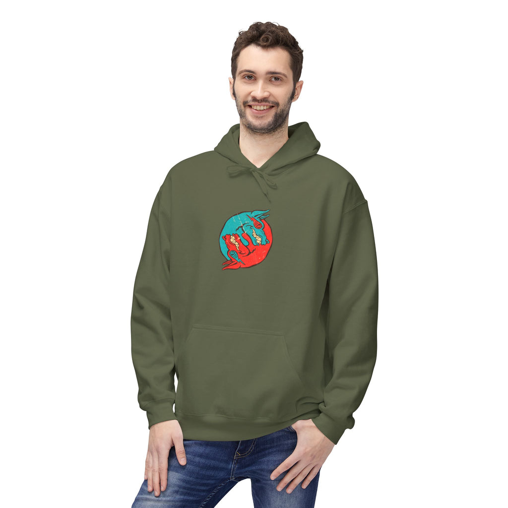 Dooky Squad comic cover hoodie with superhero graphic back print