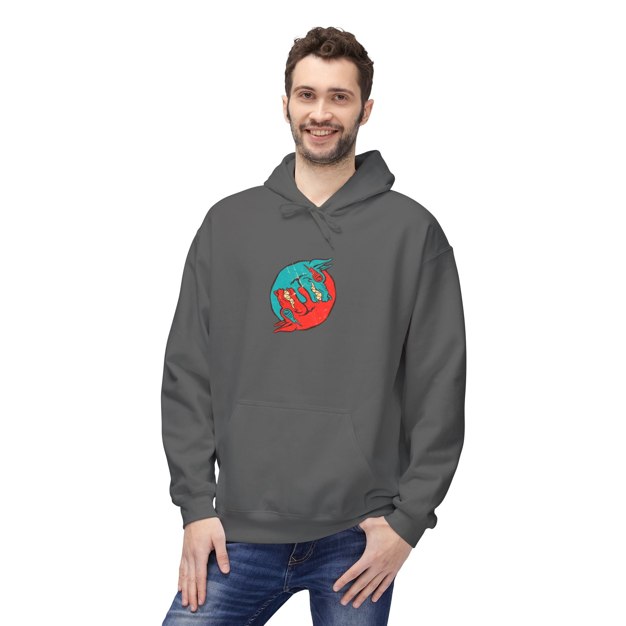 Dooky Squad comic cover hoodie with superhero graphic back print