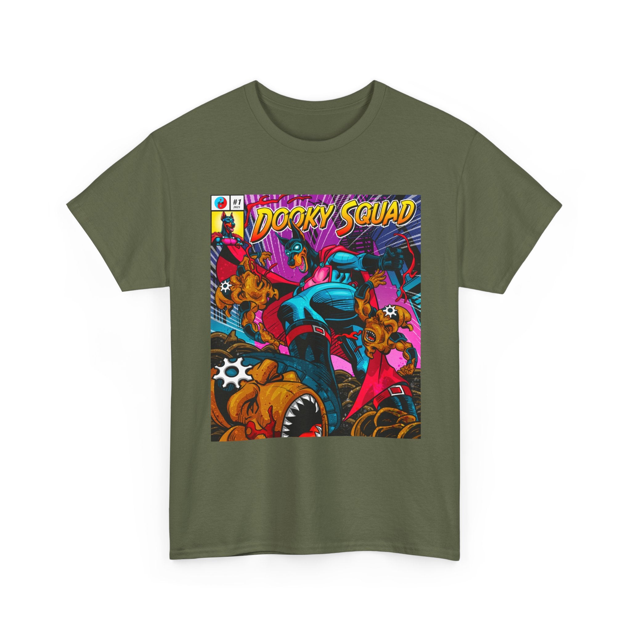 Dooky Squad OG Art tee, retro superhero graphic crewneck