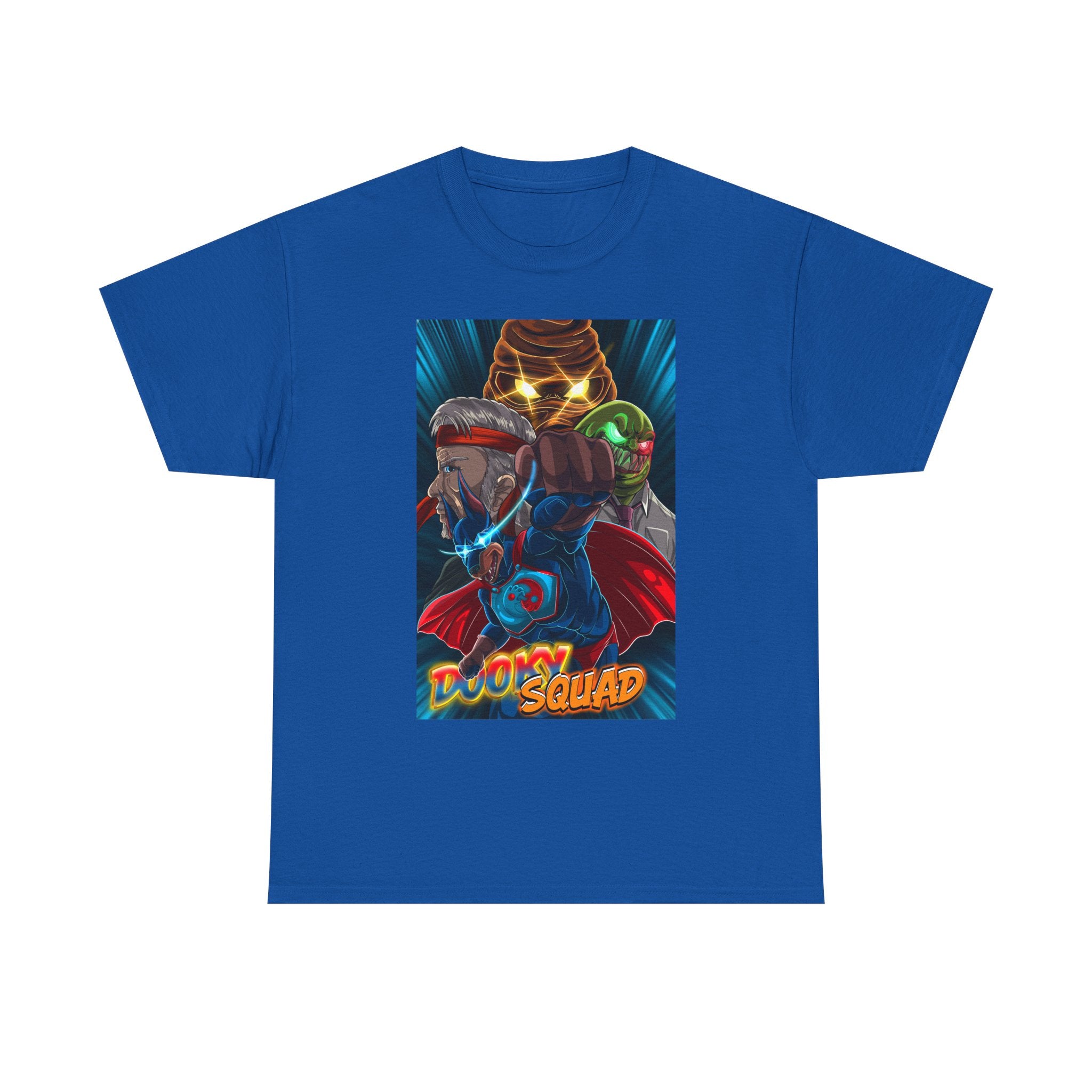 Gloom Squad retro sci-fi graphic tee, vintage comic superhero poster style