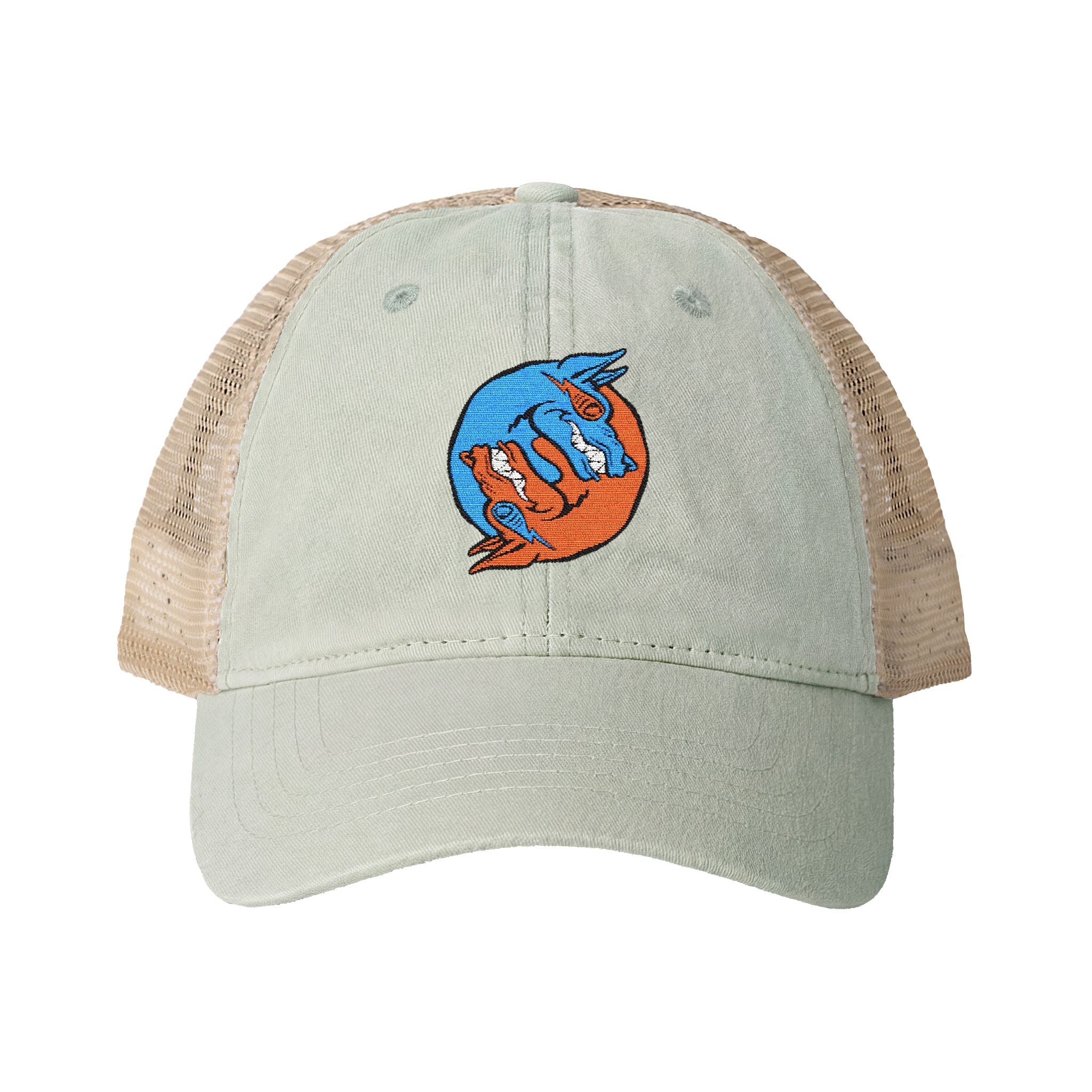 Dooky Squad yin yang women's washed mesh-back trucker cap