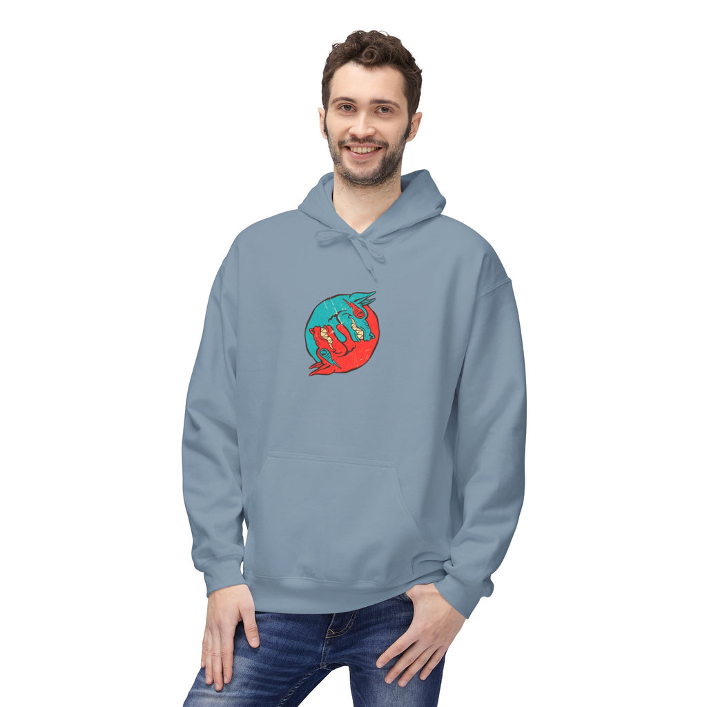 Dooky Squad comic cover hoodie with superhero graphic back print