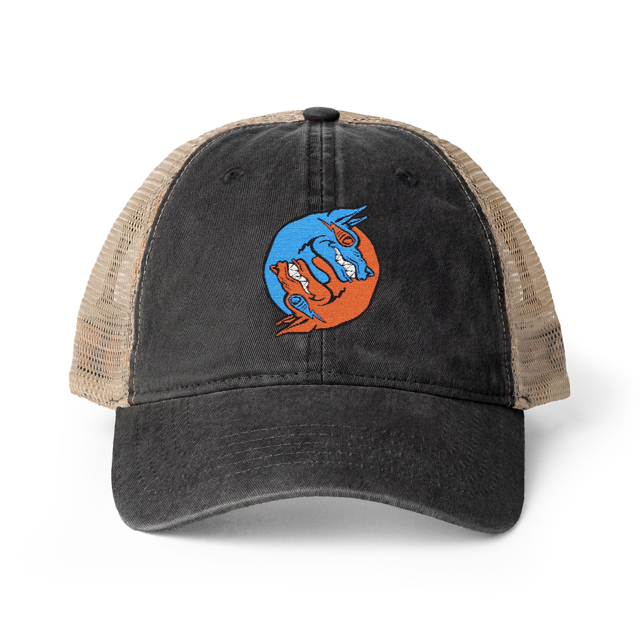 Dooky Squad yin yang women's washed mesh-back trucker cap