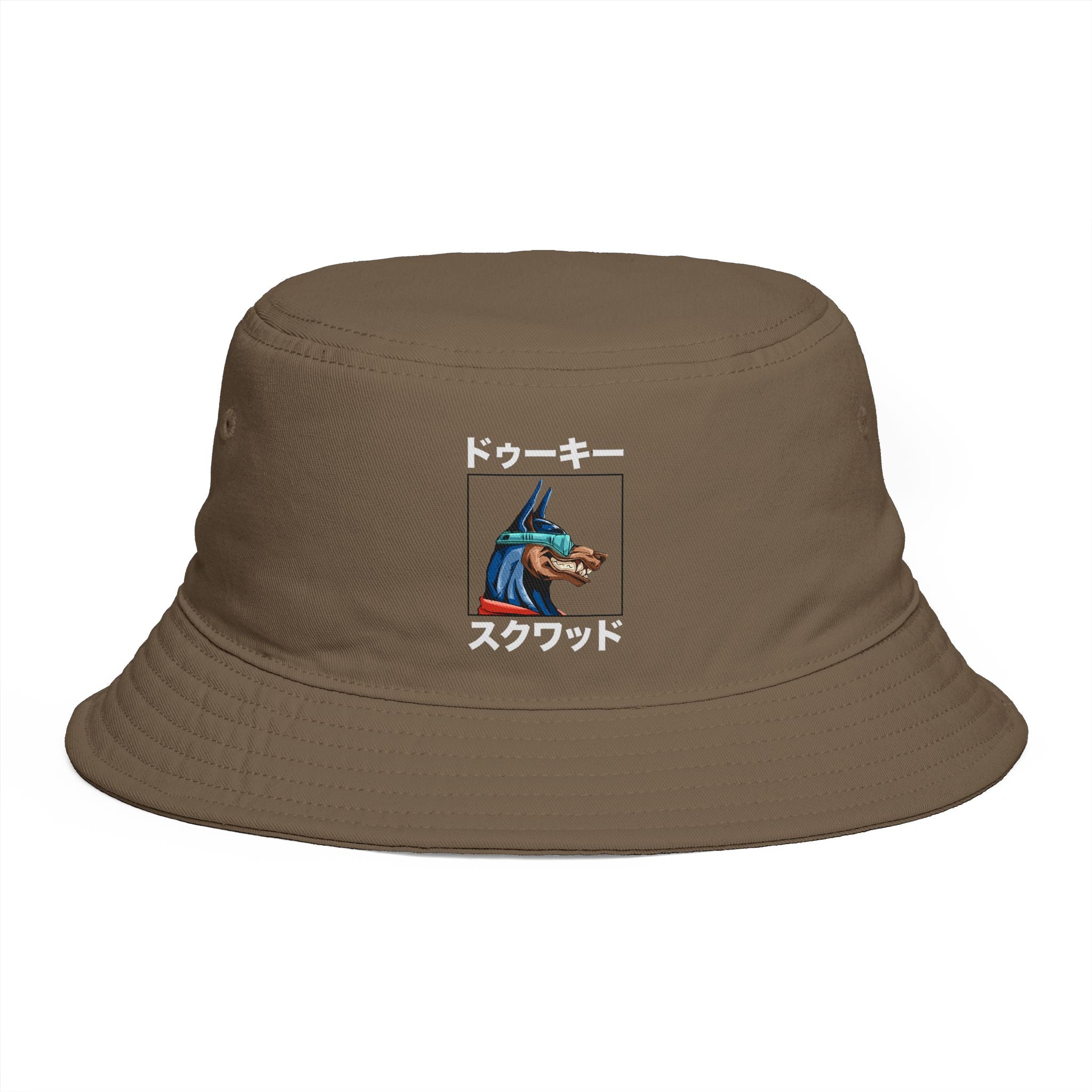 Dooky Squad manga design bucket hat with Katta Kanna text