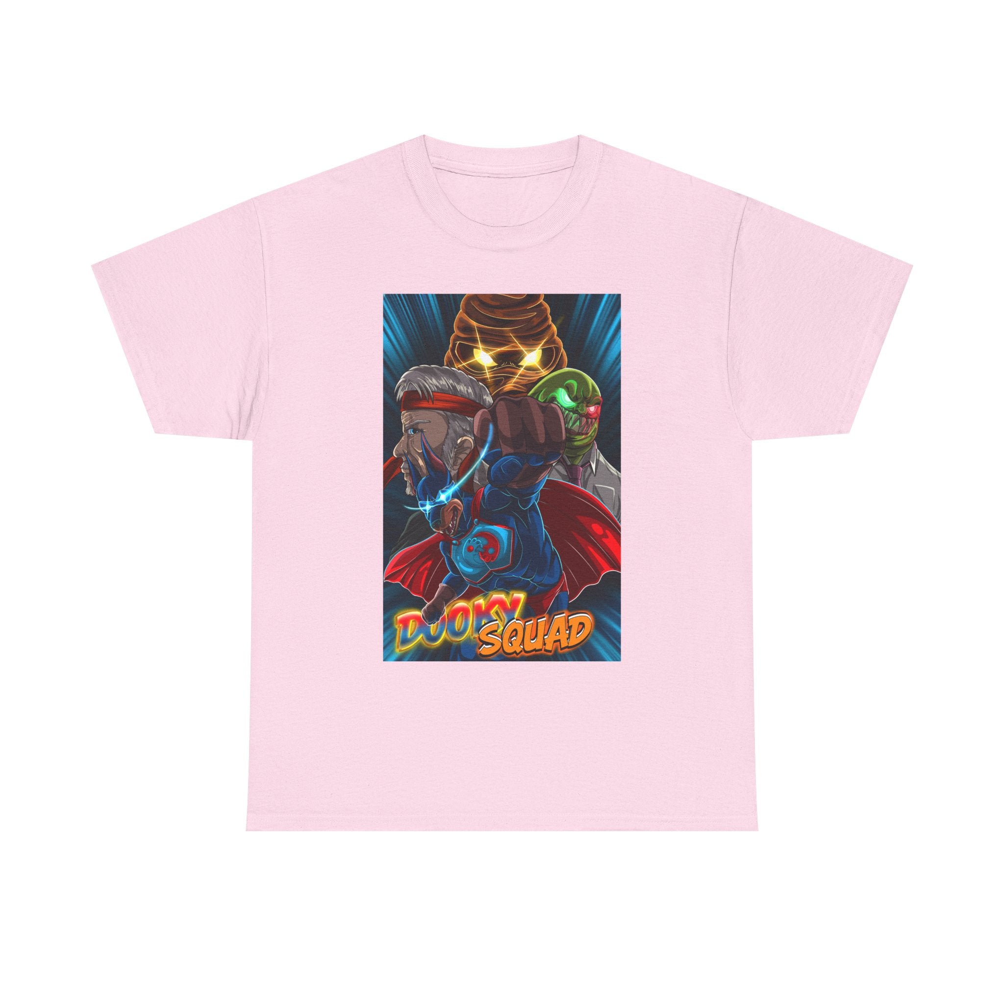 Gloom Squad retro sci-fi graphic tee, vintage comic superhero poster style
