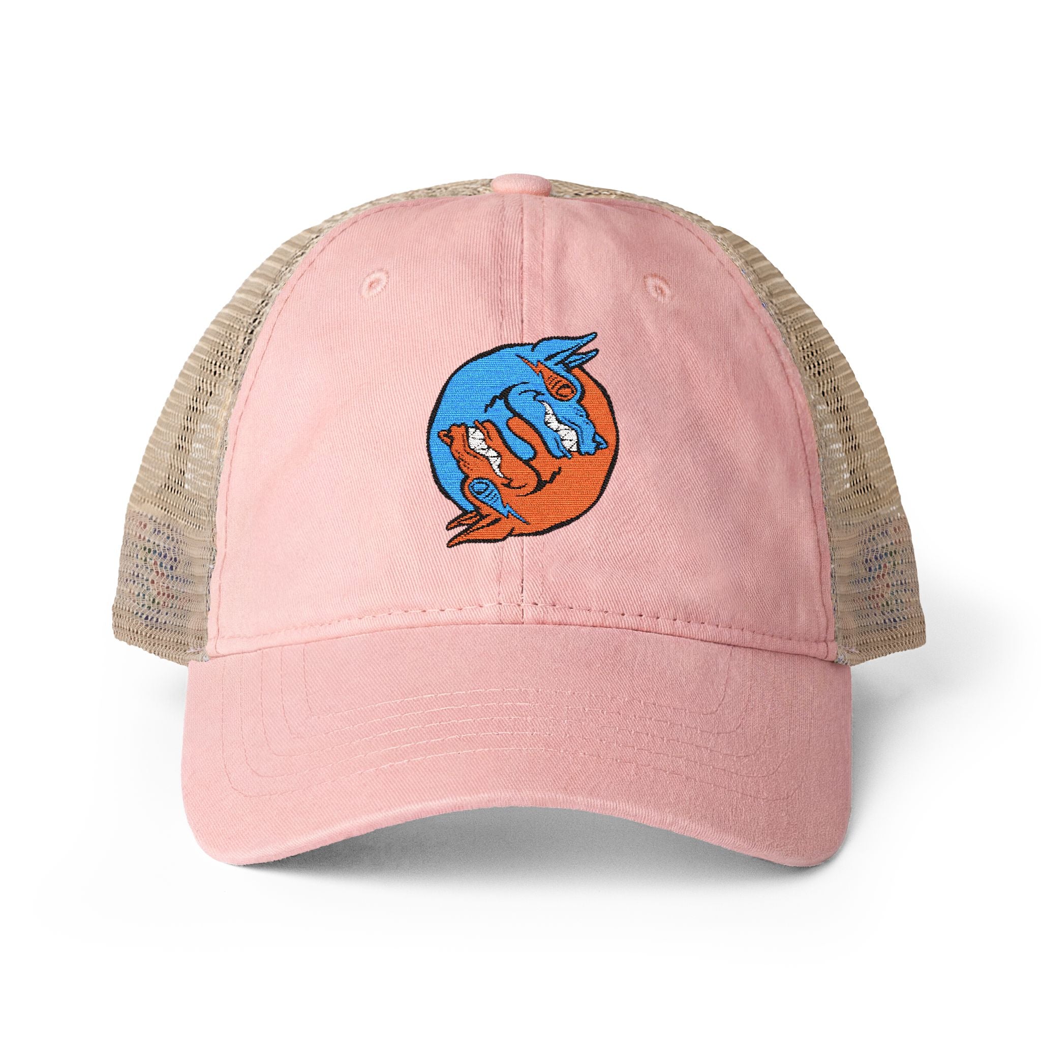 Dooky Squad yin yang women's washed mesh-back trucker cap