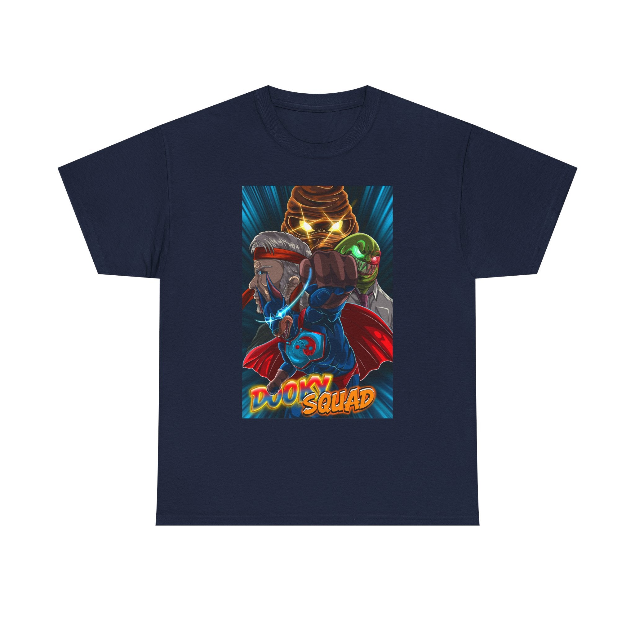 Gloom Squad retro sci-fi graphic tee, vintage comic superhero poster style