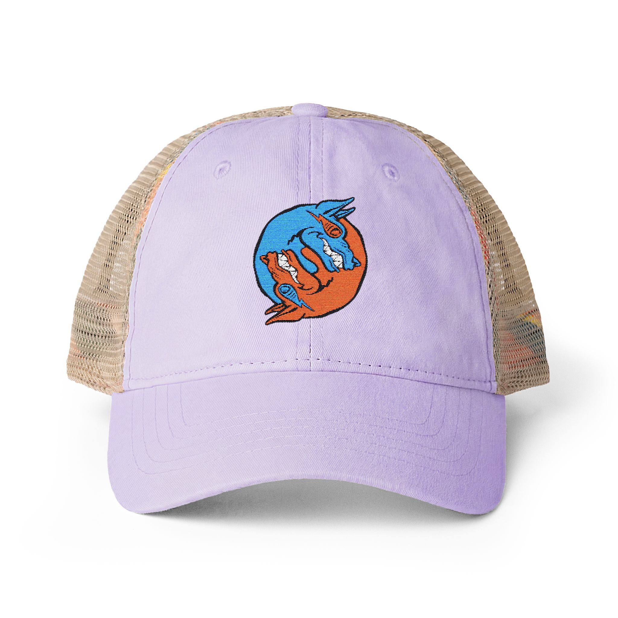 Dooky Squad yin yang women's washed mesh-back trucker cap