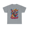 Dooky Squad graffiti characters tee, colorful street-art yin yang back