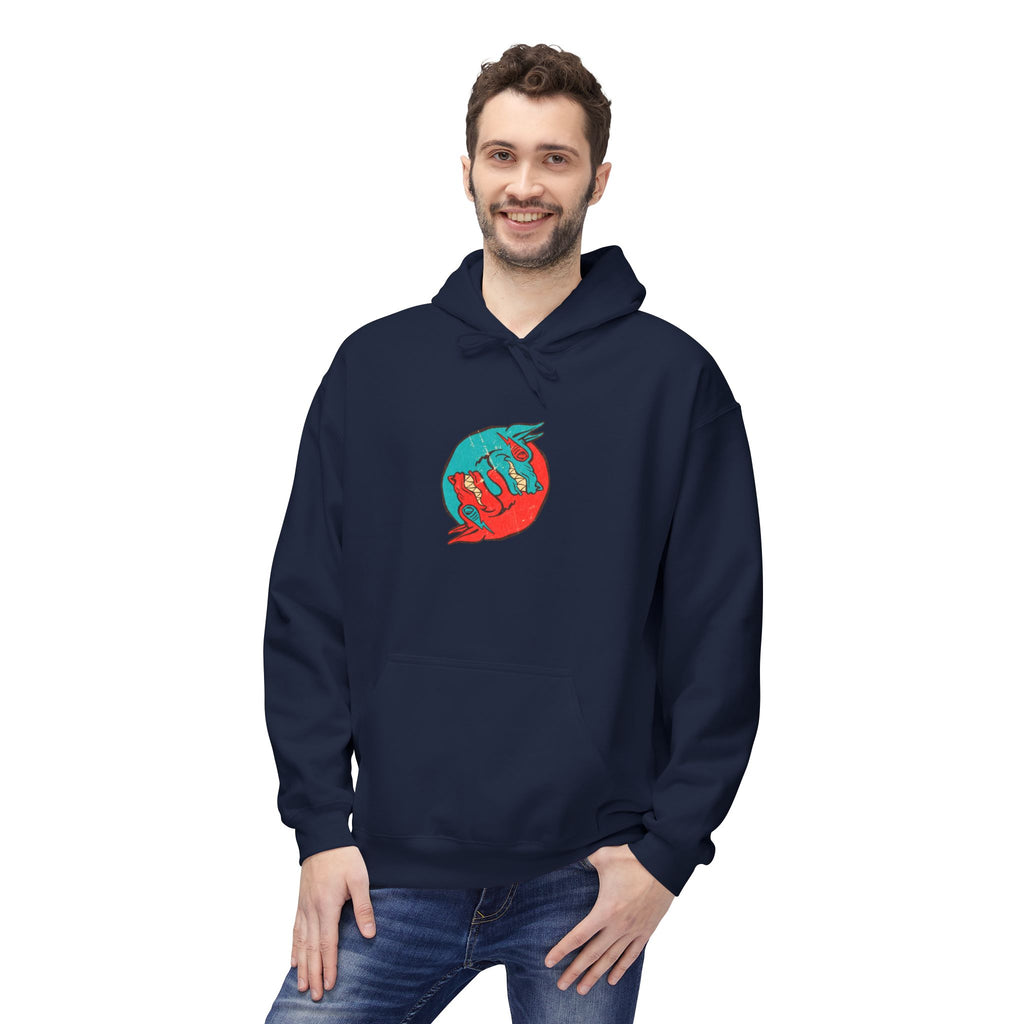 Dooky Squad comic cover hoodie with superhero graphic back print