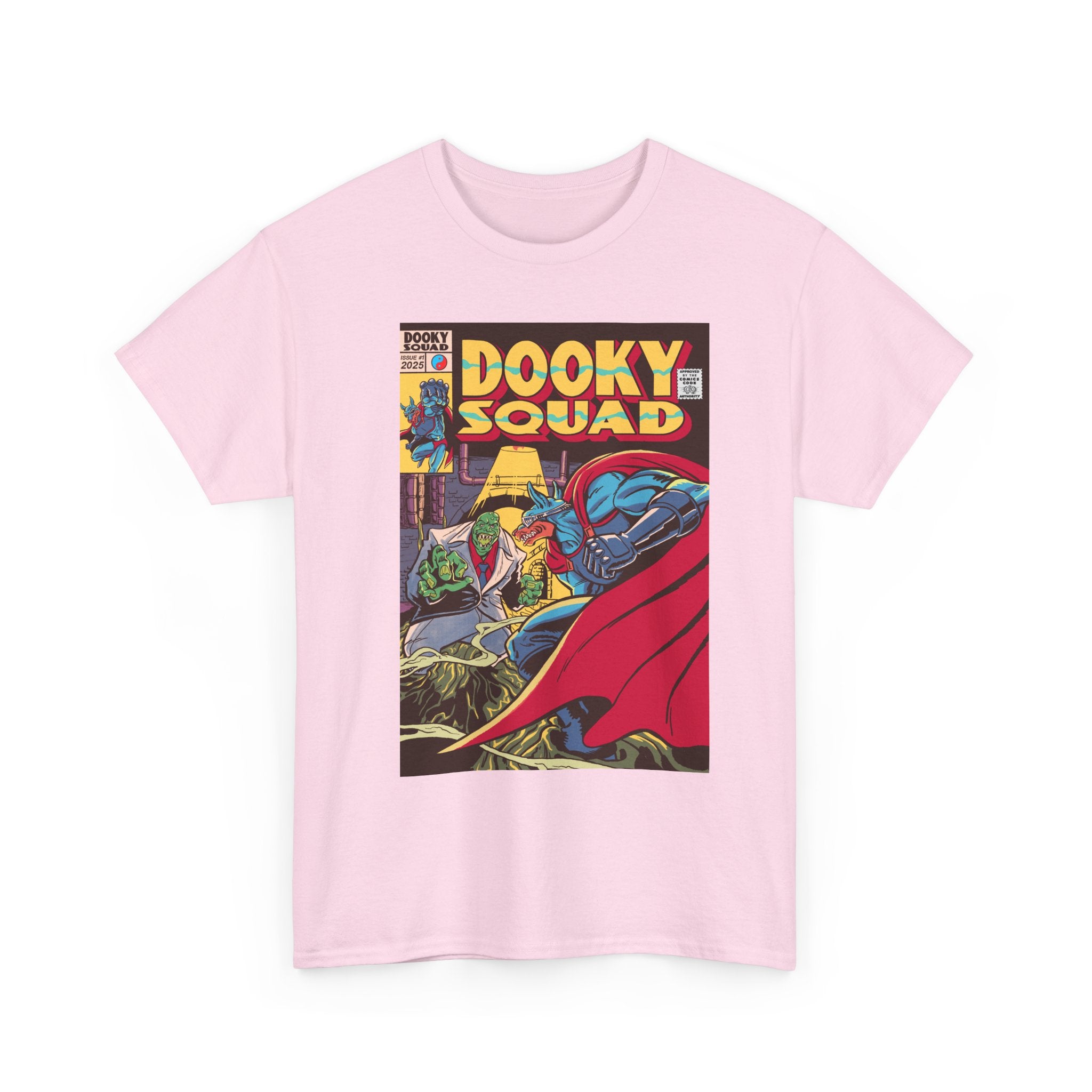 Dooky Squad Issue #1 retro comic cover tee, superhero graphic