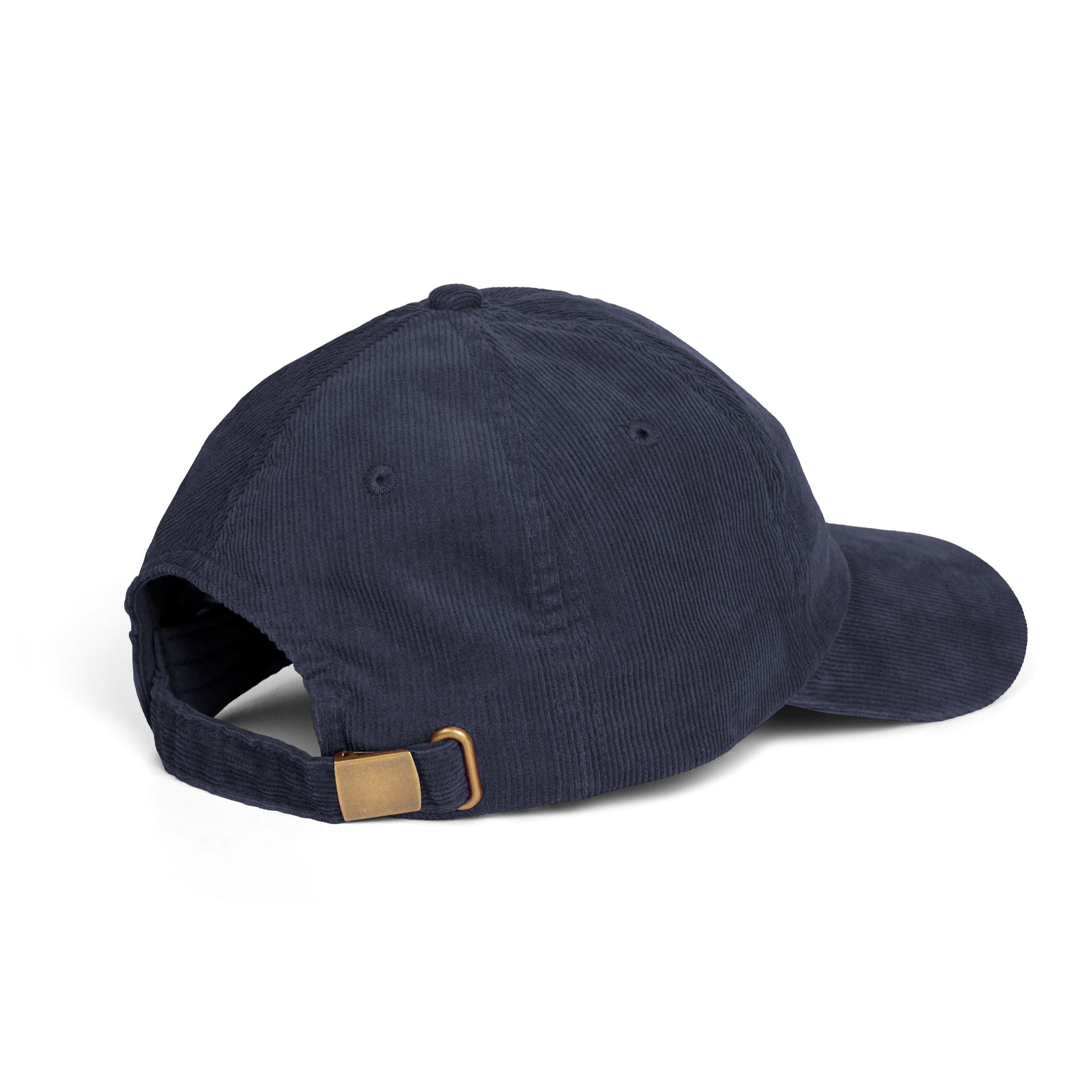 Blue hand holding orange planet embroidered corduroy cap, Dooky Squad