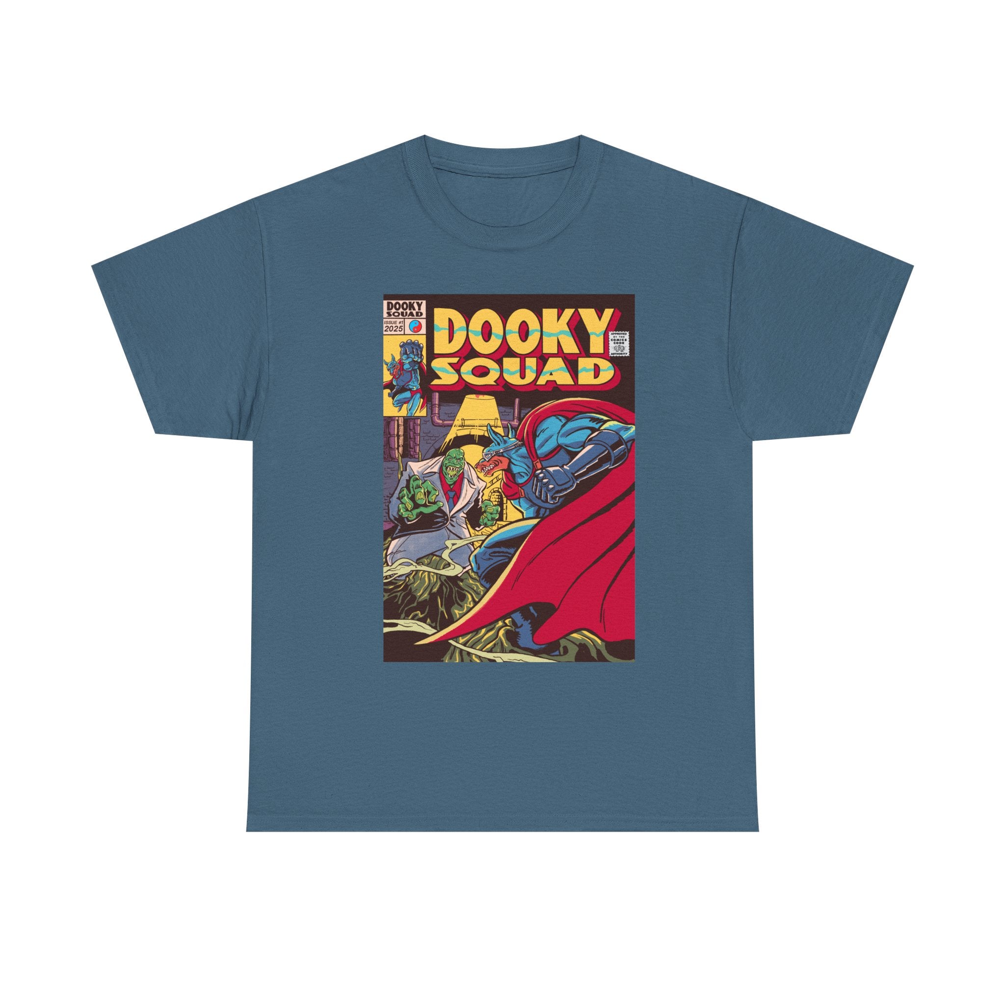 Dooky Squad Issue #1 retro comic cover tee, superhero graphic