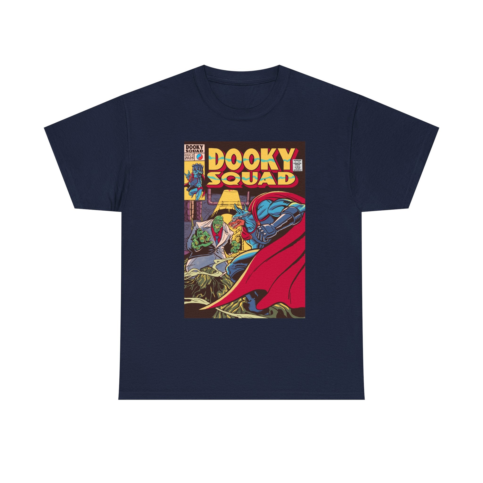 Dooky Squad Issue #1 retro comic cover tee, superhero graphic