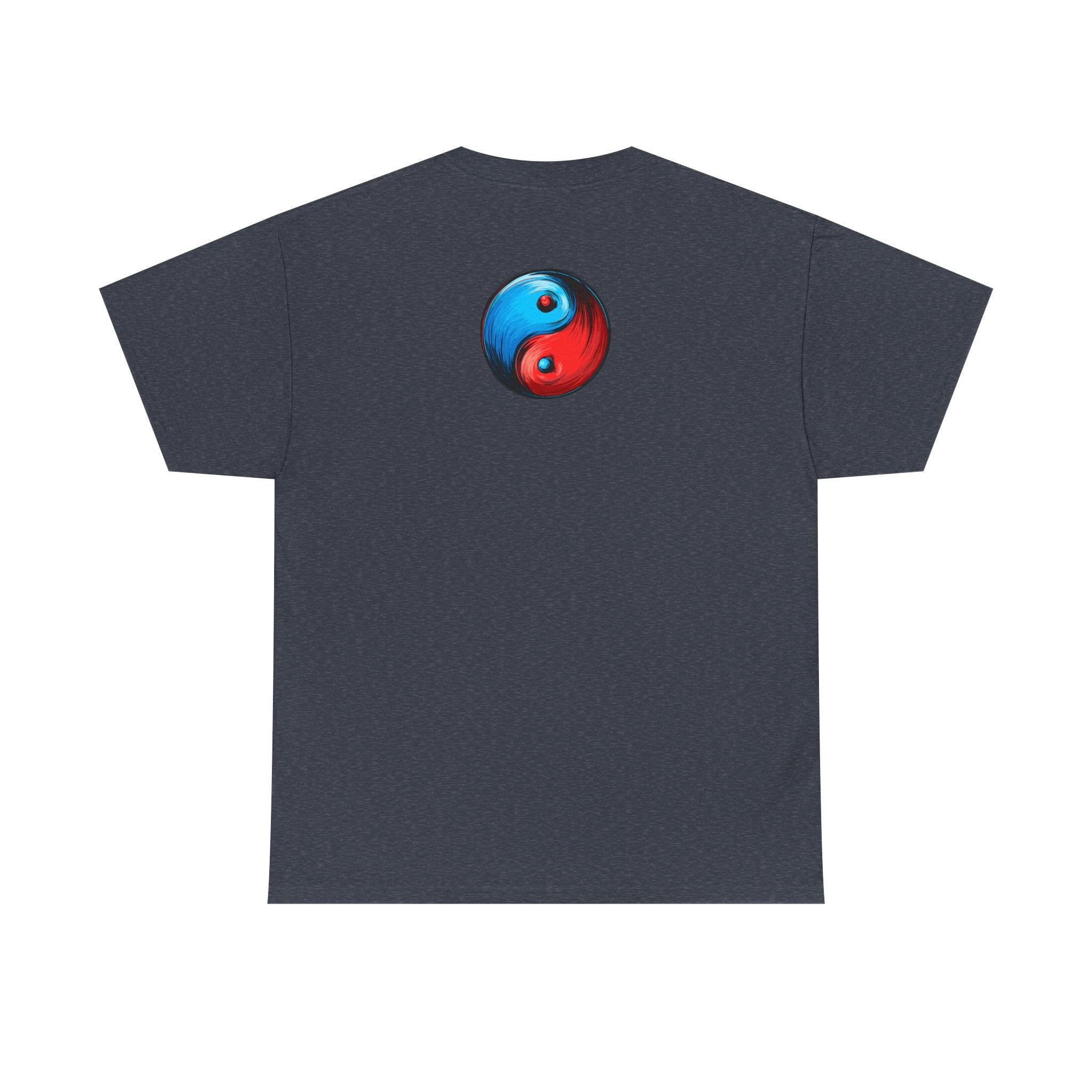 Dooky Squad manga comic tee with neon yin yang back print