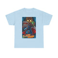 Gloom Squad retro sci-fi graphic tee, vintage comic superhero poster style