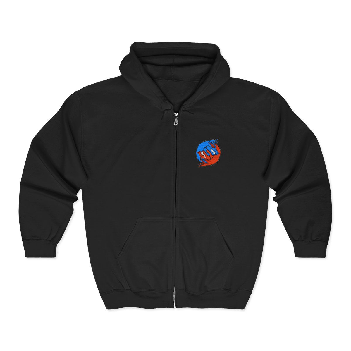 Retro camper van illustration full-zip hoodie by Dooky Squad